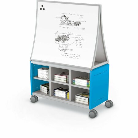 Mooreco Compass Cabinet - Maxi H1 With Ogee Dry Erase Board Blue 61.9in H x 42in W x 19.2in D A3A1E1E1B0